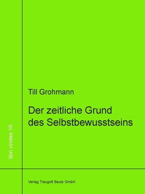 cover image of Der zeitliche Grund des Selbstbewusstseins